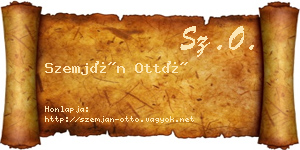 Szemján Ottó névjegykártya